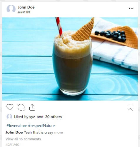 Fake instagram post simulator