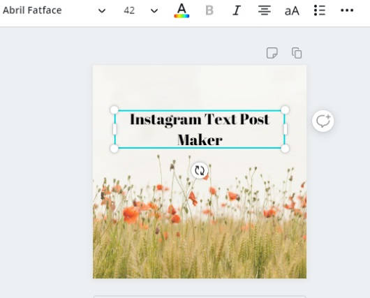 Instagram text post maker