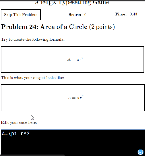 enter code in black box and provide correct output