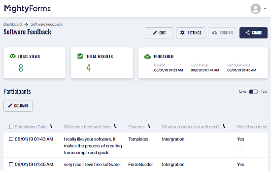 online form builder with submission as pdf - dragndrop