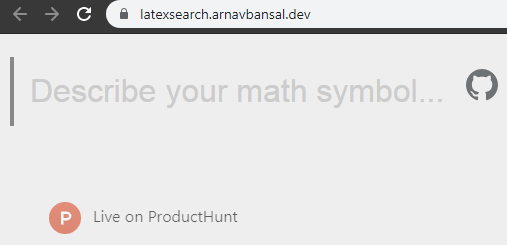 LaTex Search Main Interface