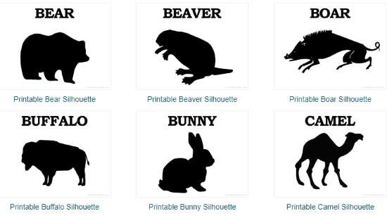 download printable silhouette images