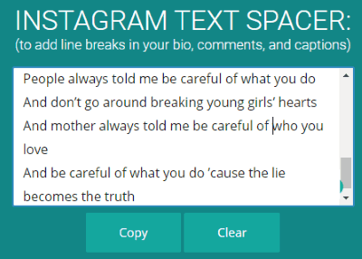 Online Instagram caption generator