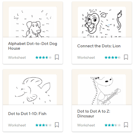 download dot to dot printables worksheets