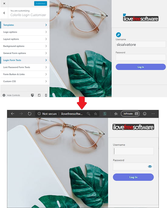 Colorlib Login Customizer