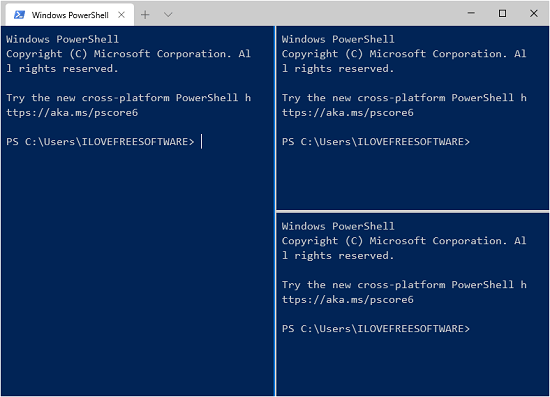 Terminal multi pane