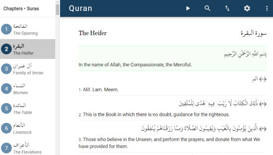 Quran translation in English