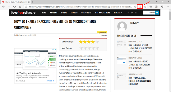 What is Immersive Reader mode in Microsoft Edge Chromium, How to use it Image 1
