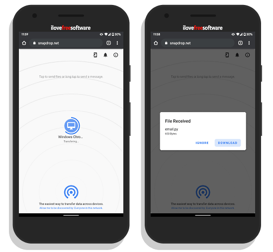 Free AirDrop Alternative for Android, Windows