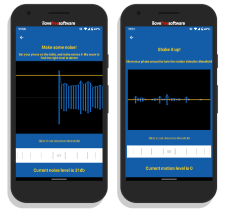 use android phone for motion detection