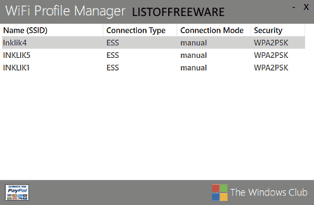 view saved wifi password using WiFi Profile Manager