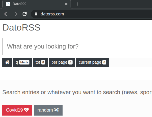 DatoRSS Interface