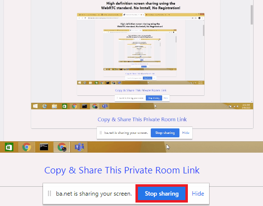 Screen Share Party Stop Sharing Screen