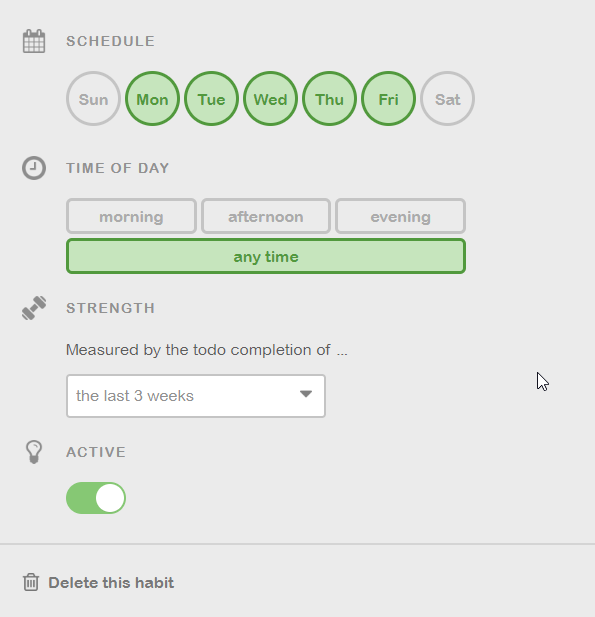 Create a habit with Goal Map