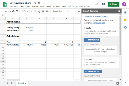 Sensitivity Analysis in Google Sheets to Simulate Scenarios