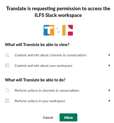 Translate Slack App