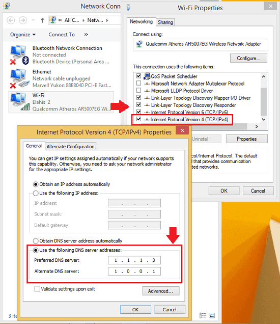 changin IP address in Windows