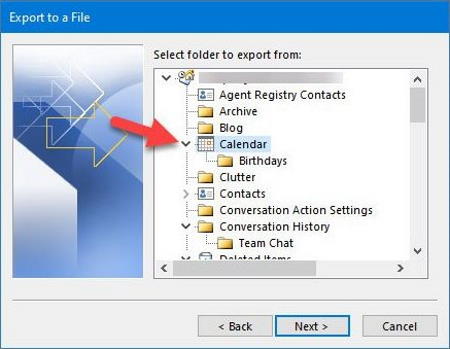 Export Outlook Calendar to CSV