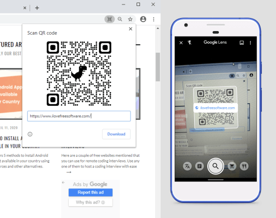 chrome qr code sharing feature