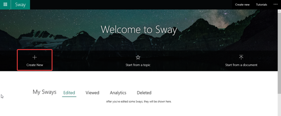 Create New Sway