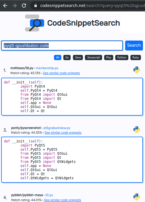 CodeSnippetSearch in action