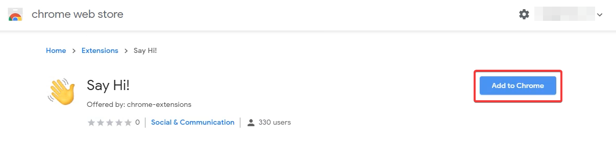 Download Say Hi Extension
