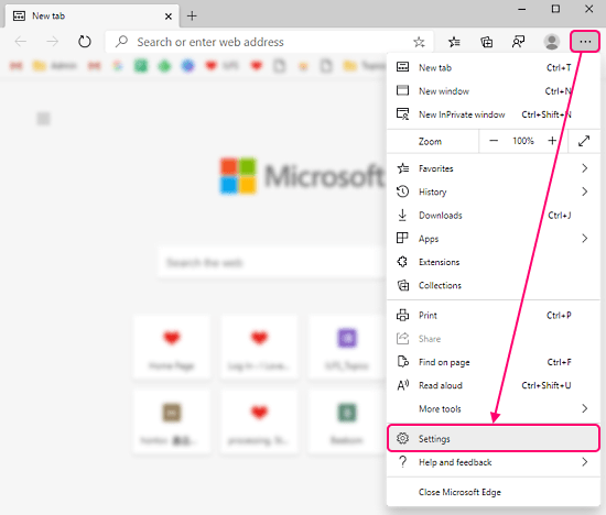 hide website notifications in microsoft edge