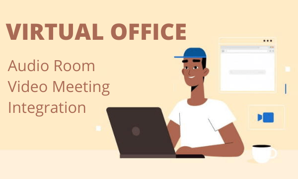 Virtual Office Platform with Audio Rooms, Avatar Builder, Slack, Spotify Integration