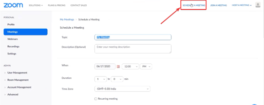 Schedule a Meeting