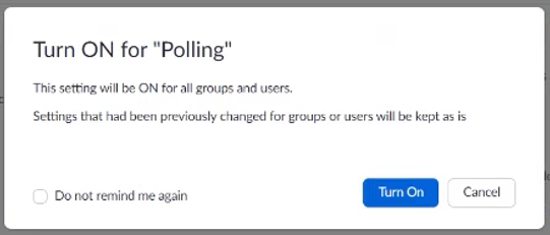 Turn on Polls