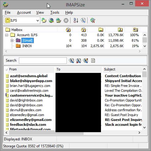 imapsize