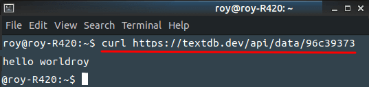 textdb get request to retrieve data