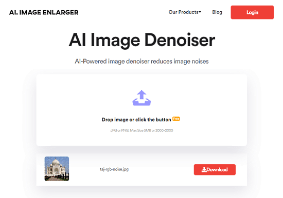 free ai image denoiser