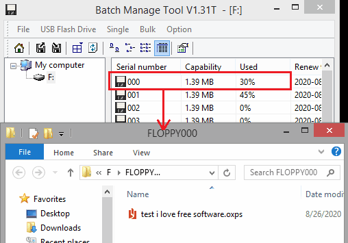 virtual floppy data show