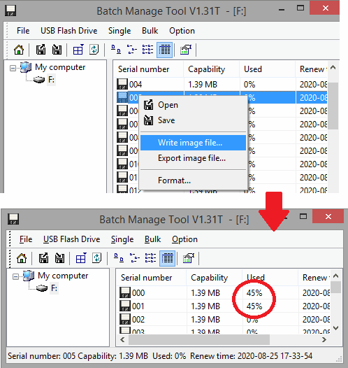 write data to virtual floppy disk