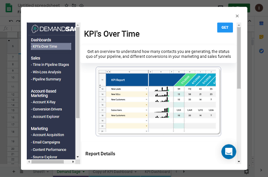 hubspot reports in google sheets