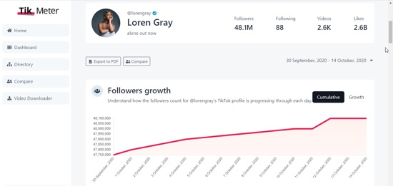 TikTok profile analytics