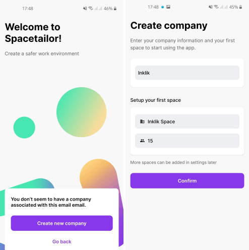 Spacetailor create company