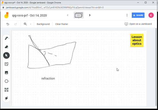 Access whiteboard tools