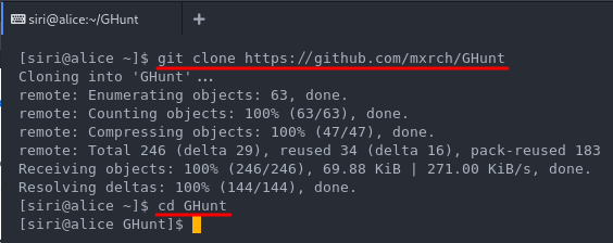 git clone ghunt