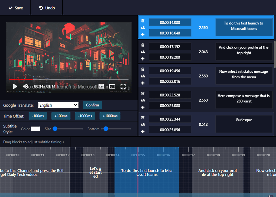 free online video subtitle editor