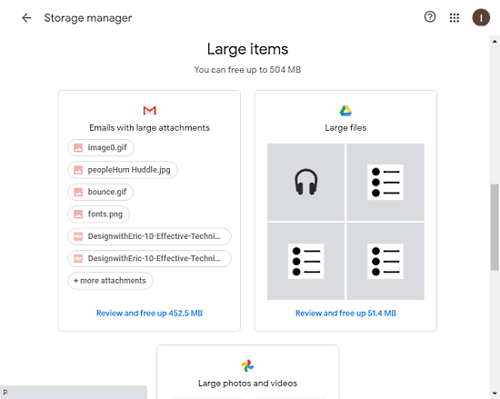 find larger files 