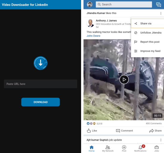 linkedin video downloader