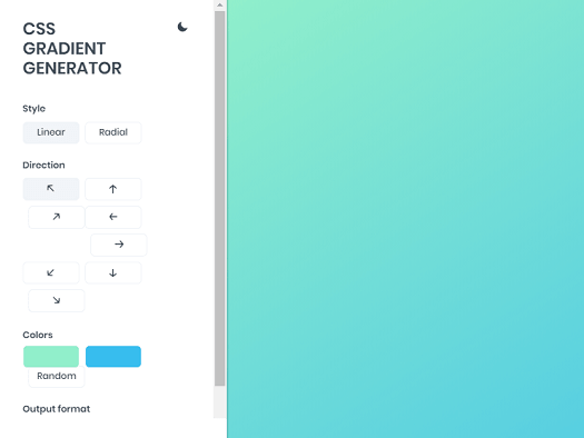 CSS Gradient generator normal