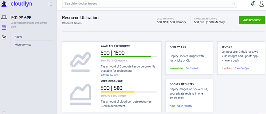 Cloudlyn dashboard