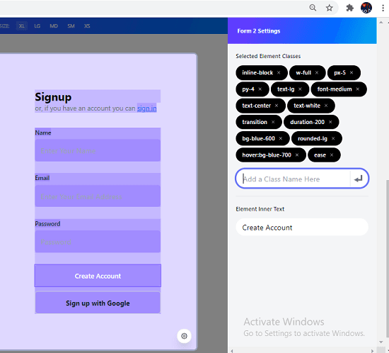 Tails editing on drag n drop editor