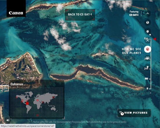 Canon’s website powered by CE-SAT 1 (Canon Electric Satellite 1)