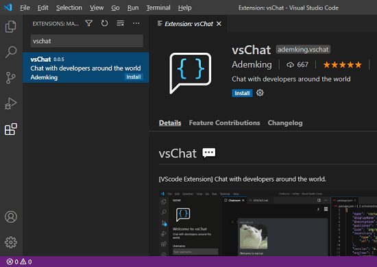 vsChat In marketplace