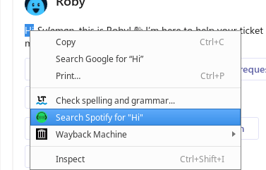 Add Spotify Search Right Click Menu in Chrome, Firefox to Find Songs