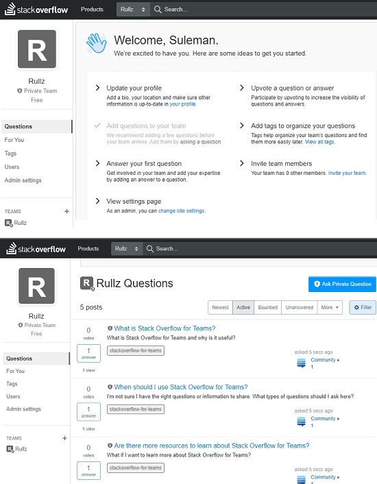 Stack Overflow Dashboard